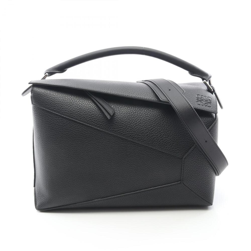 Loewe Puzzle Handbag Leather Bag Black New